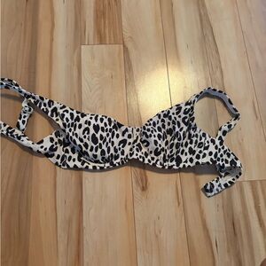 Target Black and White Leopard Bikini Top